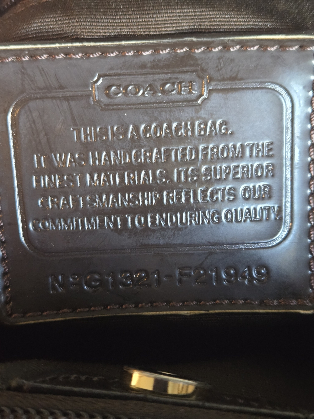 Coach Brown Signature Canvas Shoulder Tote - Picture 8 of 8